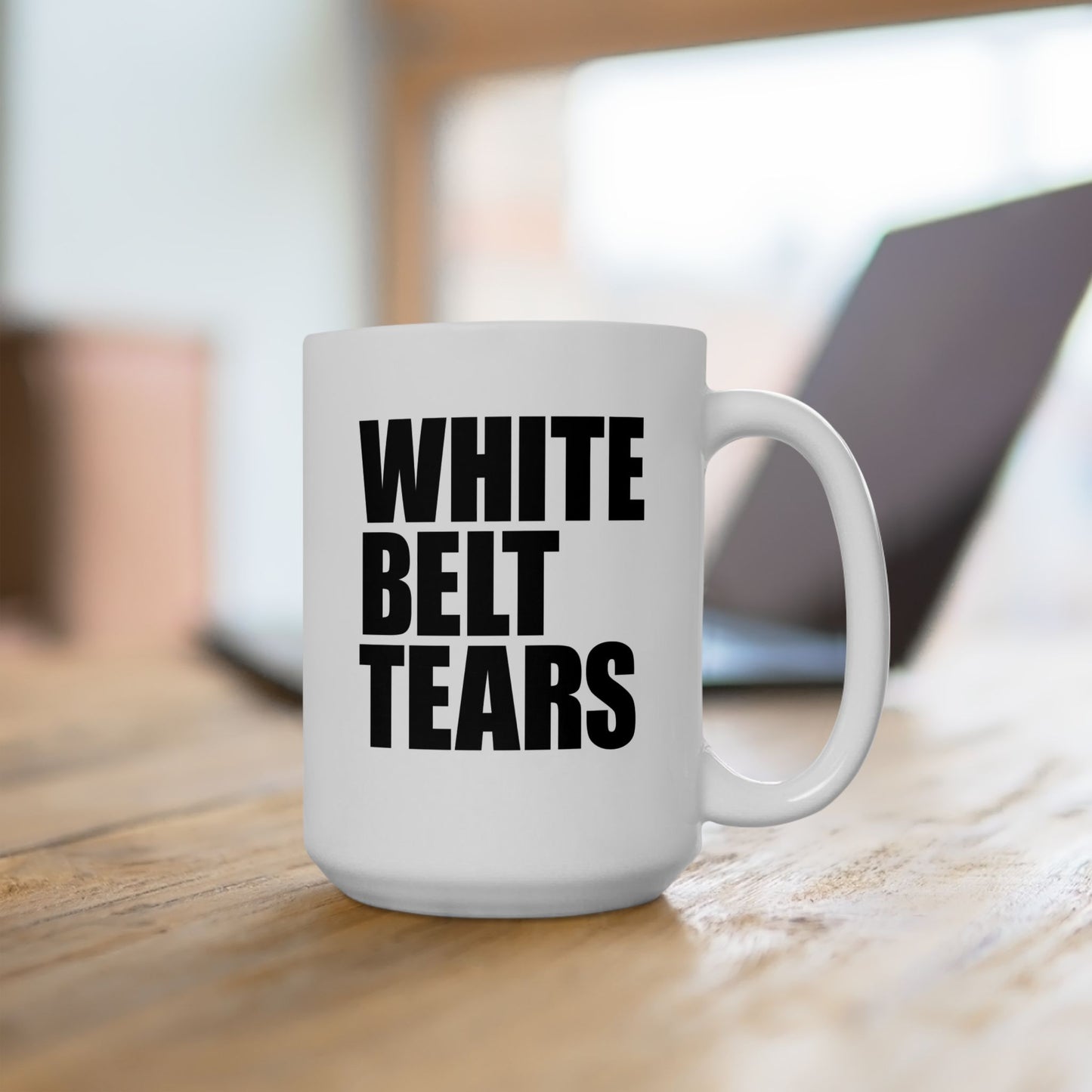 White Belt Tears Ceramic Mug - Gift for BJJ Enthusiasts - 11oz & 15oz
